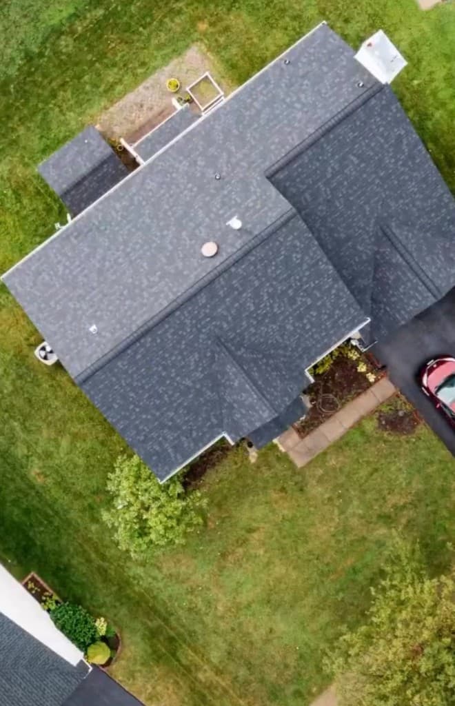 Completed residential roof replacement